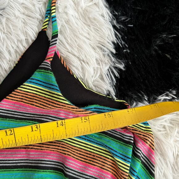 Vintage‎ Wet Seal Rainbow Striped Tank Top Y2K 2000s Indie Sleaze Festival Small - Picture 5 of 5